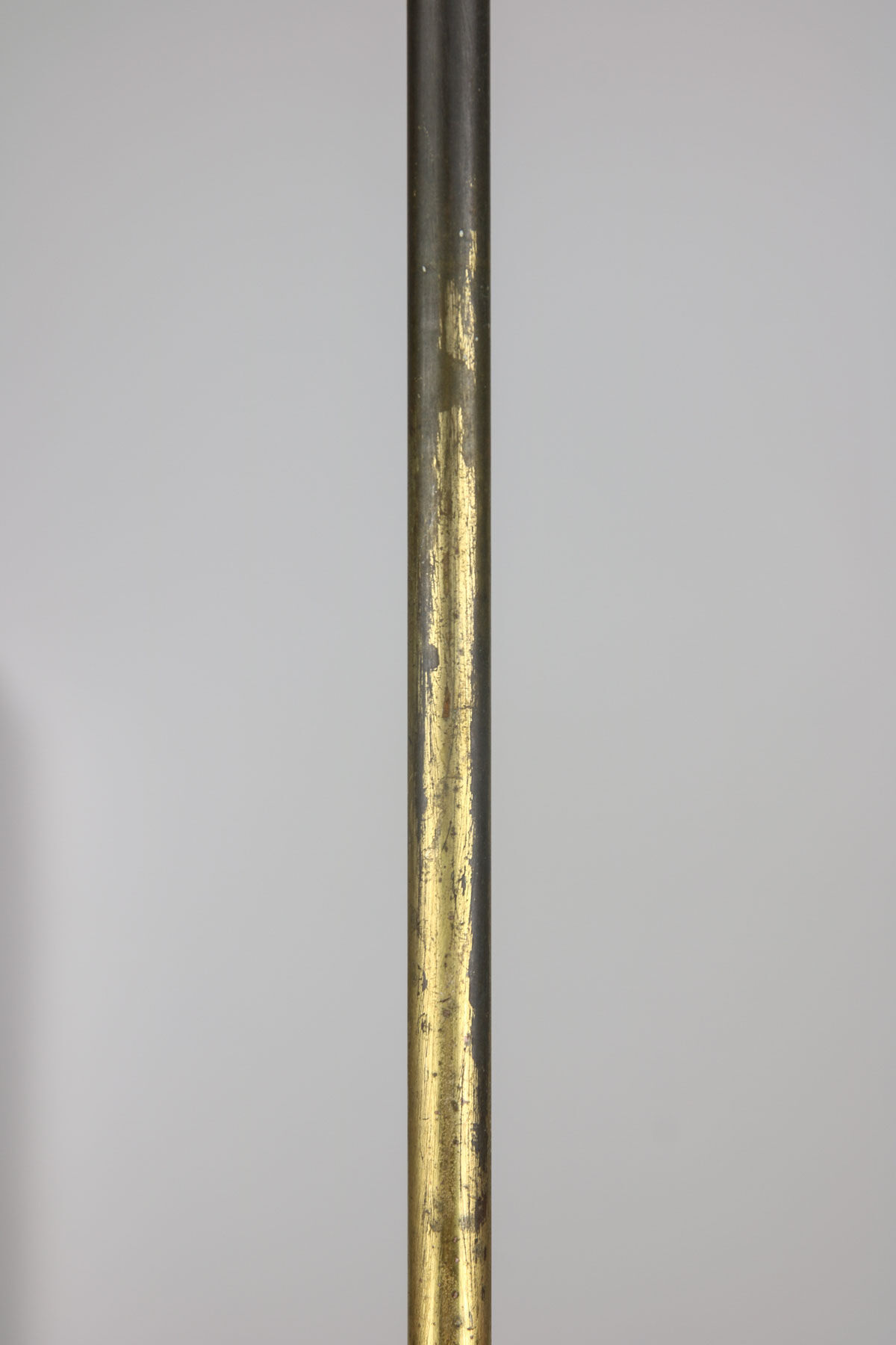 Mid-century Brass and Opaline Chandelier