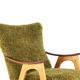 Two tone doodle armchair 'Wing'  fully restored unique upholstery wingback
