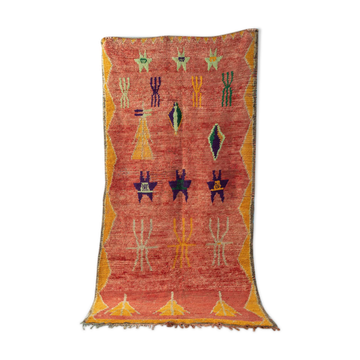 Vintage boujad, berber rug, 127 x 254