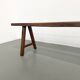 Restored solid walnut bench — 1950s