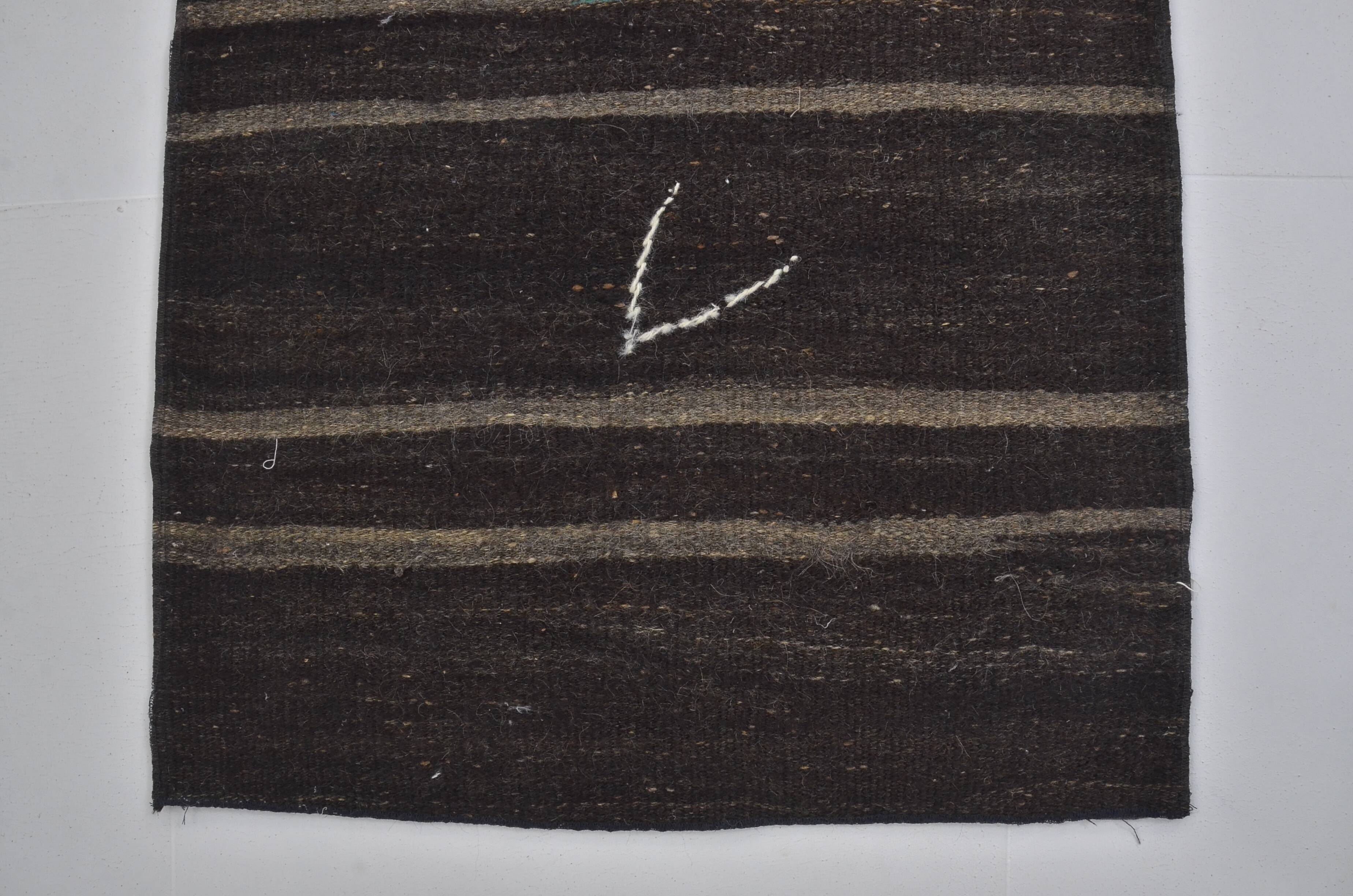 Goat Hair Neutral Kilim Runner sku3819