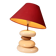 France pebble table lamp by François Chatain, 1980s
