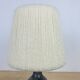 50s ceramic lamp, wool lampshade