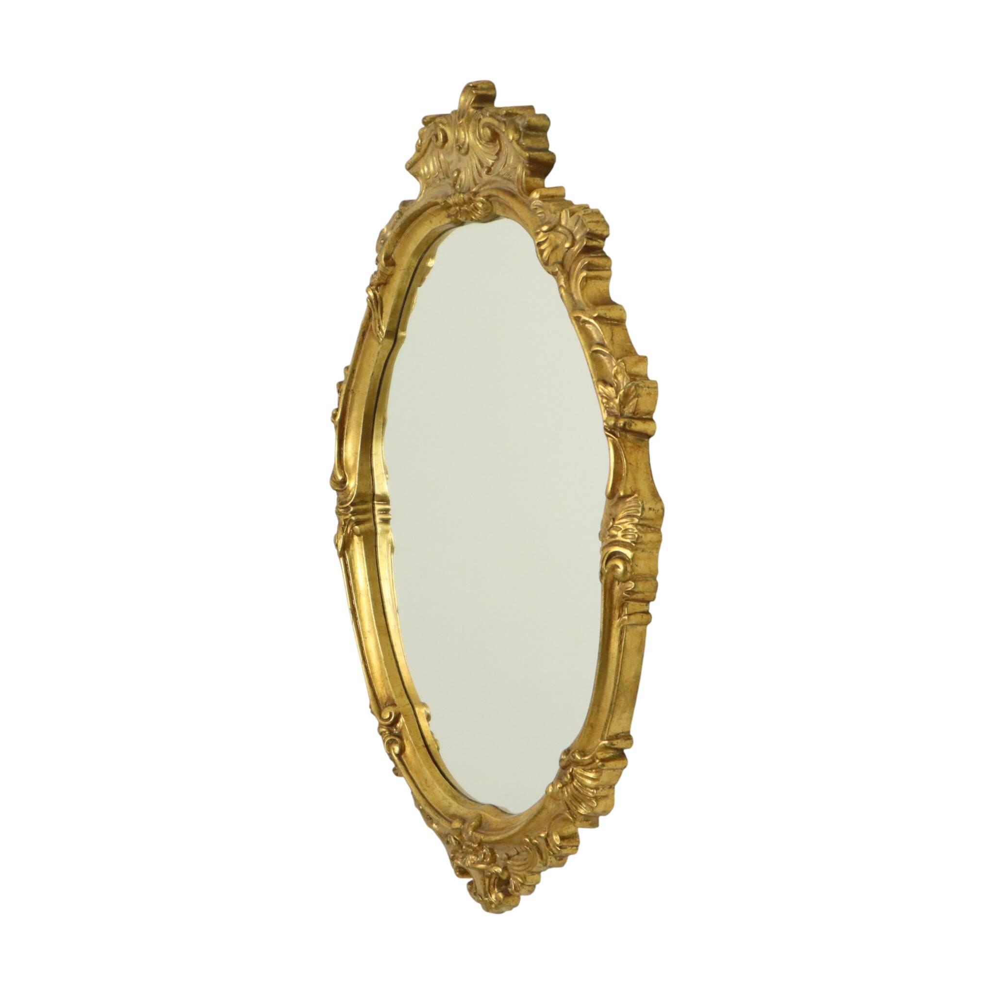 French Classical Gold Mirror Baroque Style Acanthus 76cm