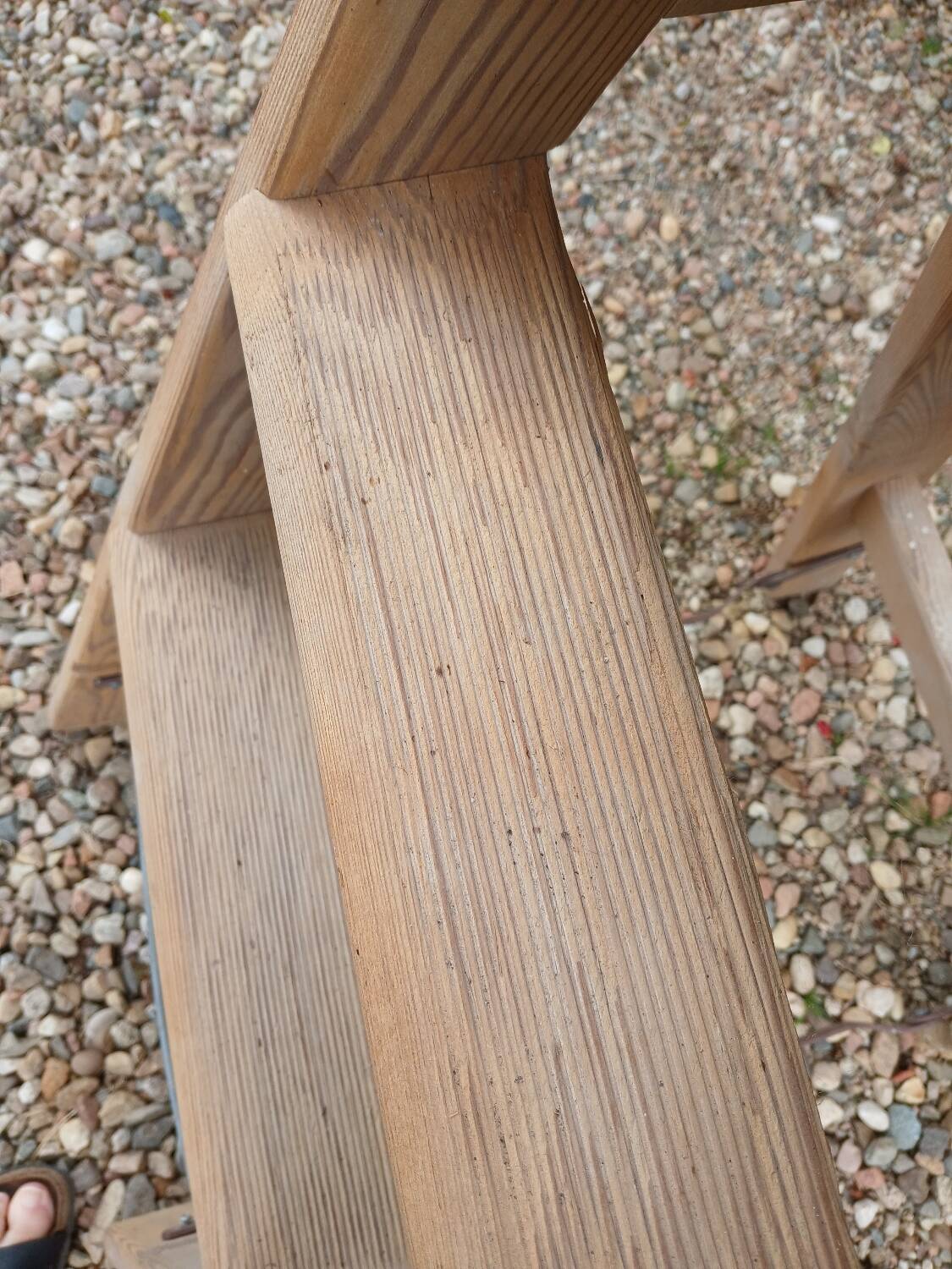 Antique wooden stepladder