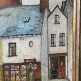 Huile sur carton ancienne encadrée et signée