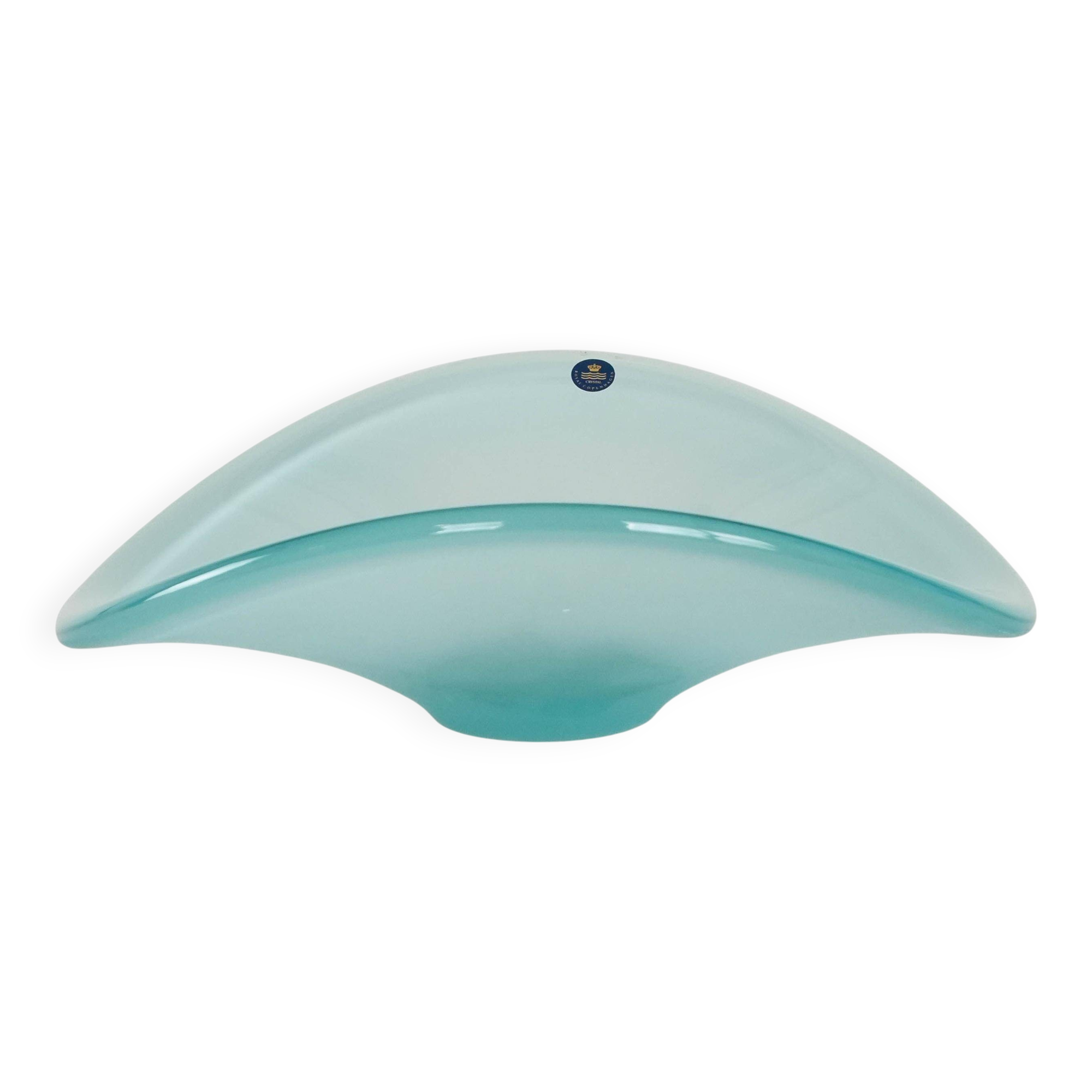 Crystal platter, Danish design, 1960s, manufactured by Royal Copenhagen