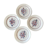 Set of 4 dessert plates Badonviller 50s