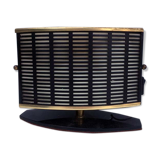 Black metal and gilded brass table lamp