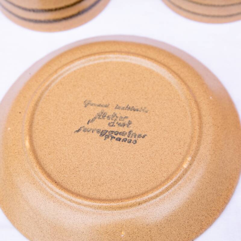 2 tasses et soucoupes sarreguemines grès