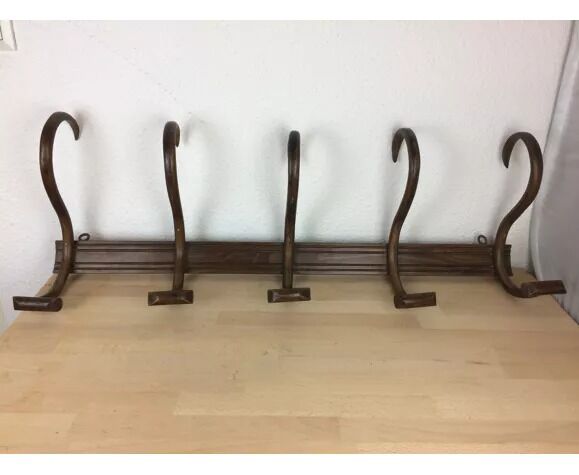 Wall coat rack bentwood bistro, 5 hooks