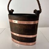 Champagne bucket in oak and copper – Géraud Lafitte, MOF 1933