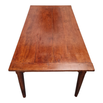 Table de ferme antique en bois de cerisier c1840