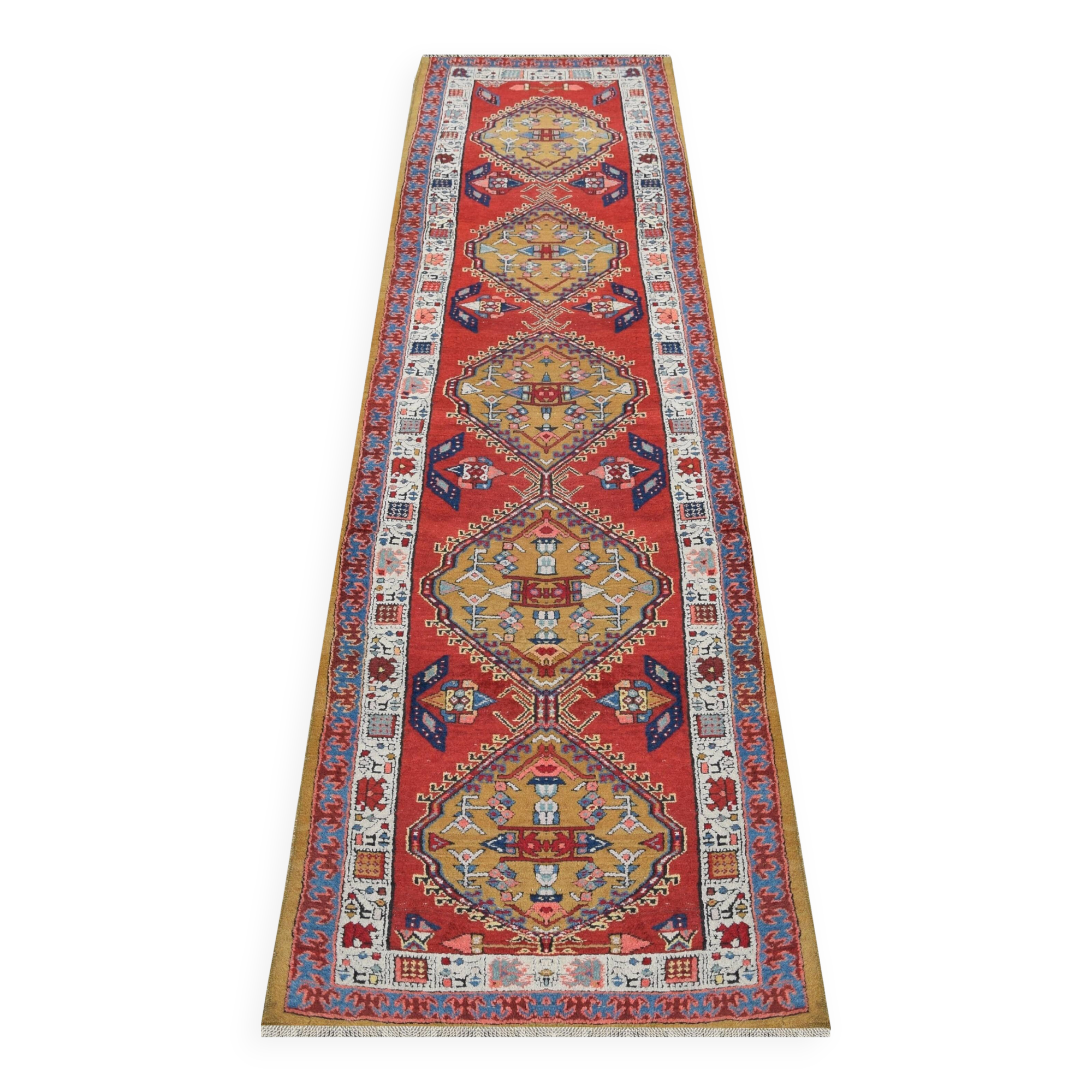 Persian Iran Sarab Runner Rug: 0.98 X 3.72 Meters - Handmade