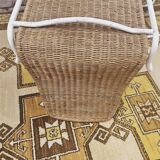 Set of 4 wicker armchairs 1970