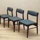 Ensemble de trois chaises en palissandre, design danois, années 1970, fabrication : Danemark