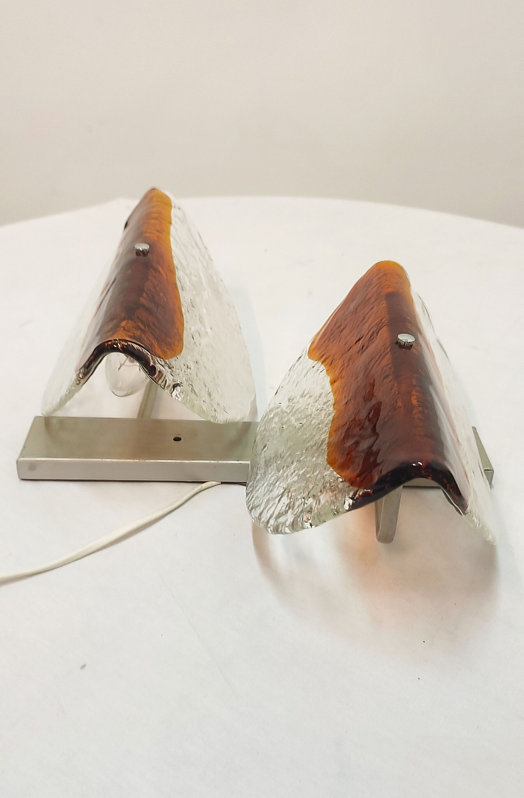 Murano glass wall lamp. Italy 1970s.