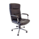 German office armchair black leather 70s