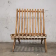 Chaise en teck pour extérieur et intérieur