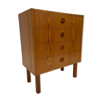 Vintage chest of drawers pinewood 60s design