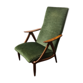 Fauteuil vintage en teck design hollandais