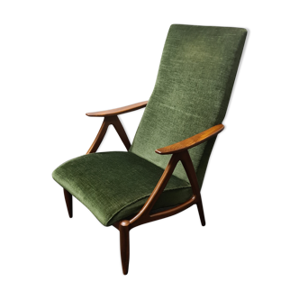 Vintage Dutch design teak armchair