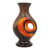 Rare Orange Fat Lava Vase West Germany Walter Gerhards 26cm