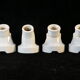 Lot de 4 appliques coudées en porcelaine art deco