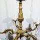 5-light Louis XV bronze and brass chandelier