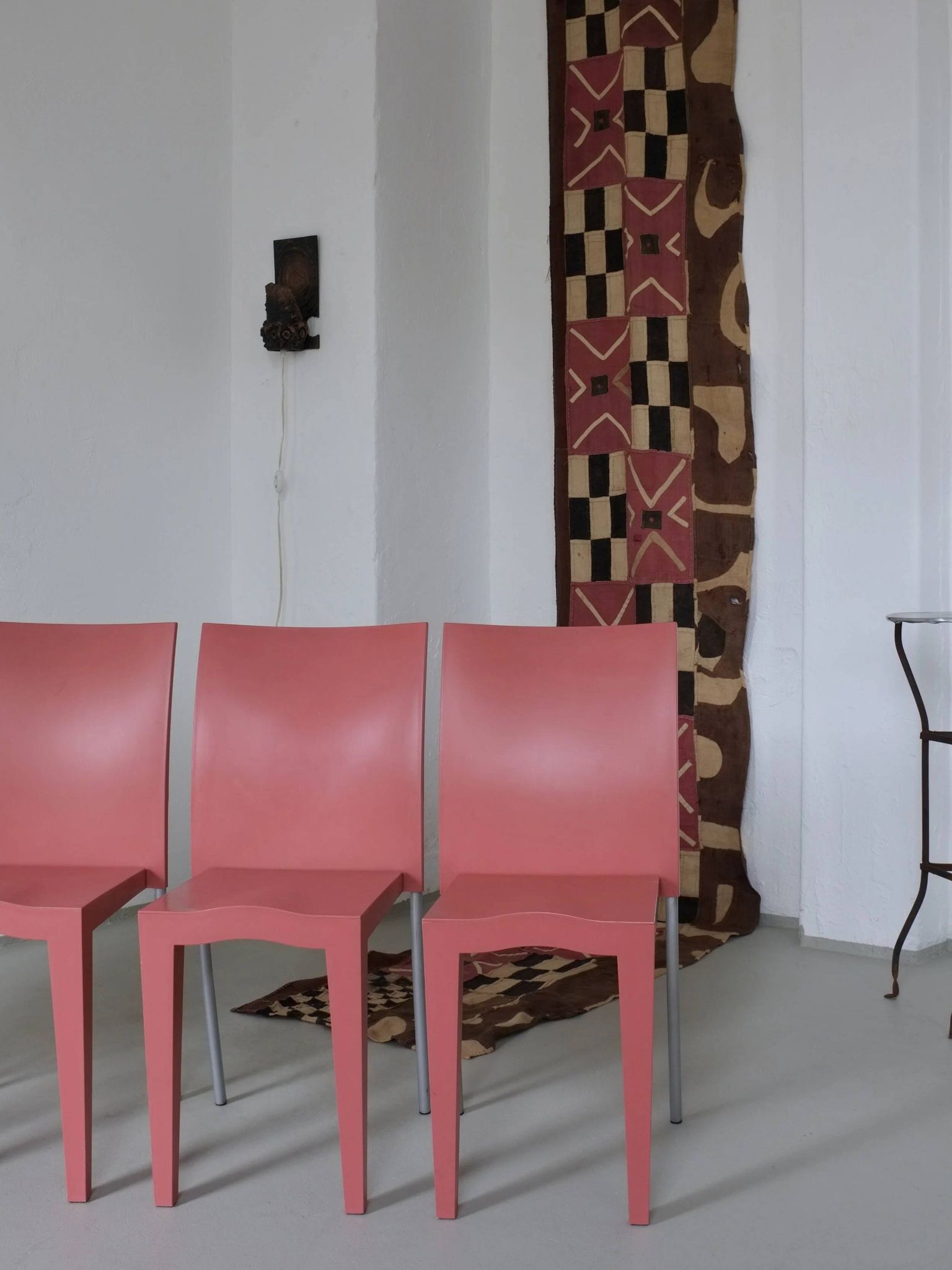 4 Kartell Coral Pink "Miss Global" Chairs by Philippe Starck | 1990s