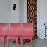 4 Kartell Coral Pink "Miss Global" Chairs by Philippe Starck | 1990s