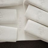 Set of 10 monogram embroidered towels CM and tablecloth