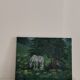 Painting of a horse on vintage old canvas