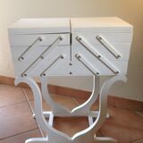 Worker painted wooden art deco form