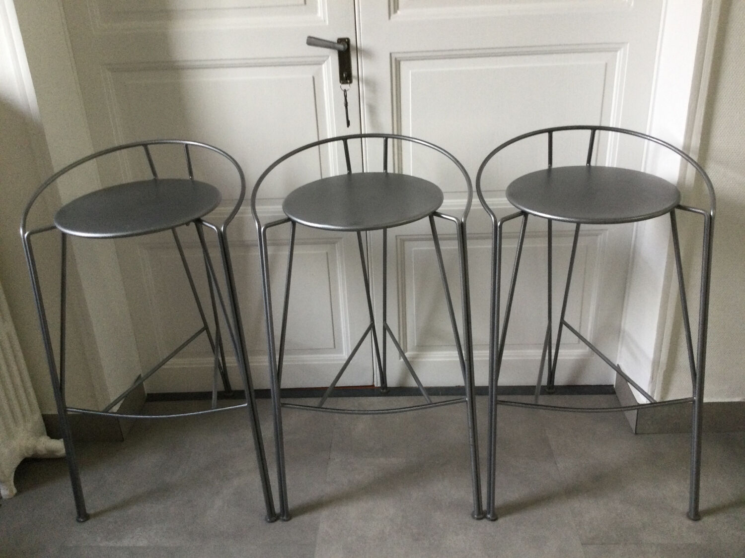 Stools model "lune d'argent" by Pascal Mourgue Fermob edition 1980