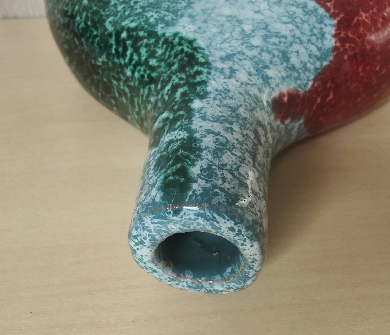 Tricolor handmade vase