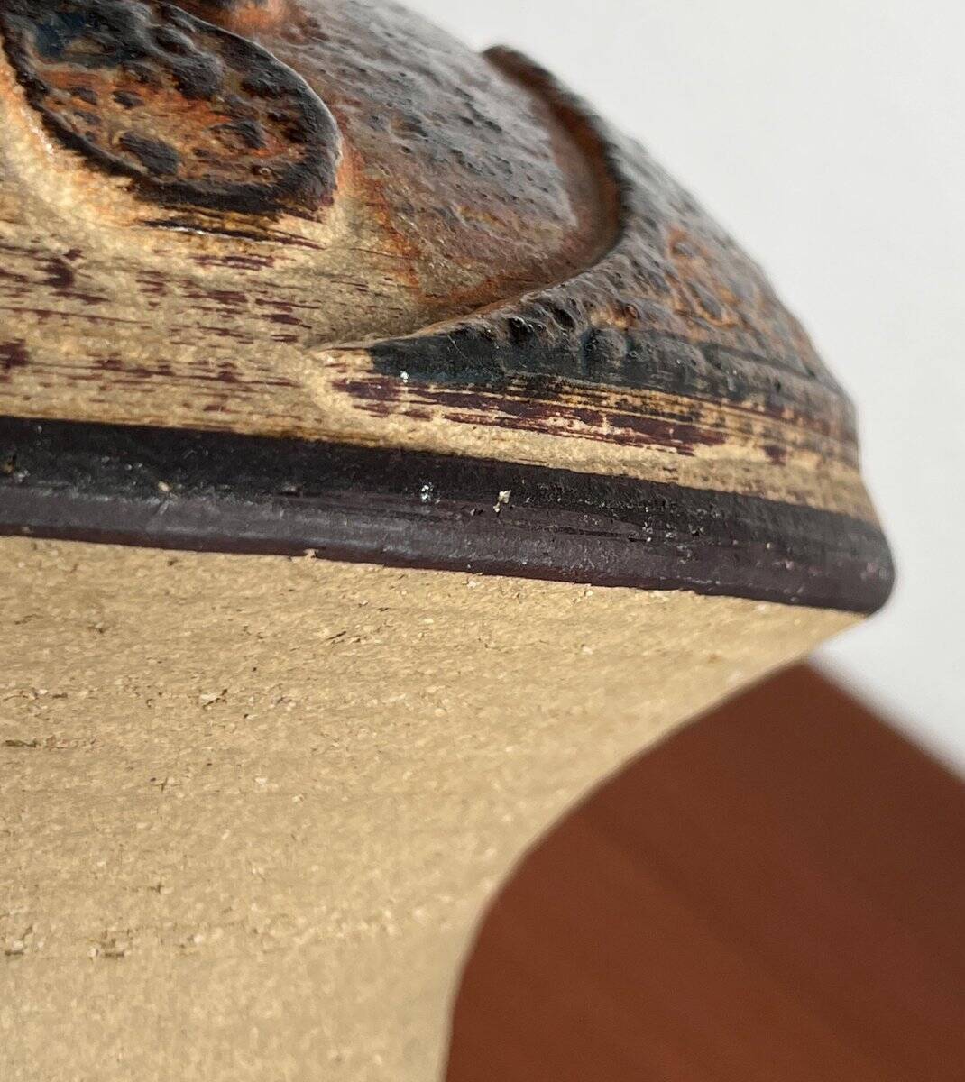 Mid-century modern stoneware mushroom vase by Haico Nitzsche for Søholm, 1960s.