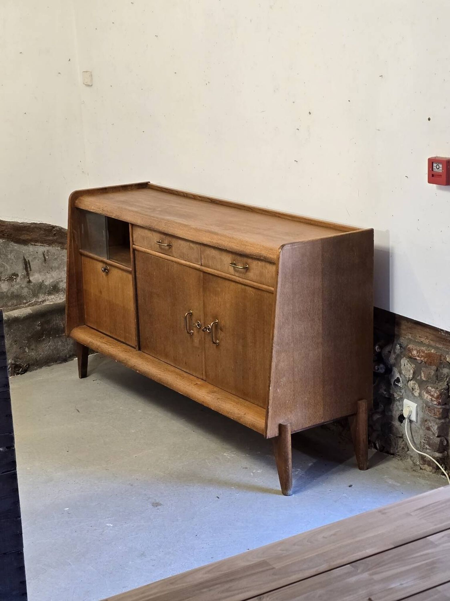 Enfilade 1950 avec vitrine