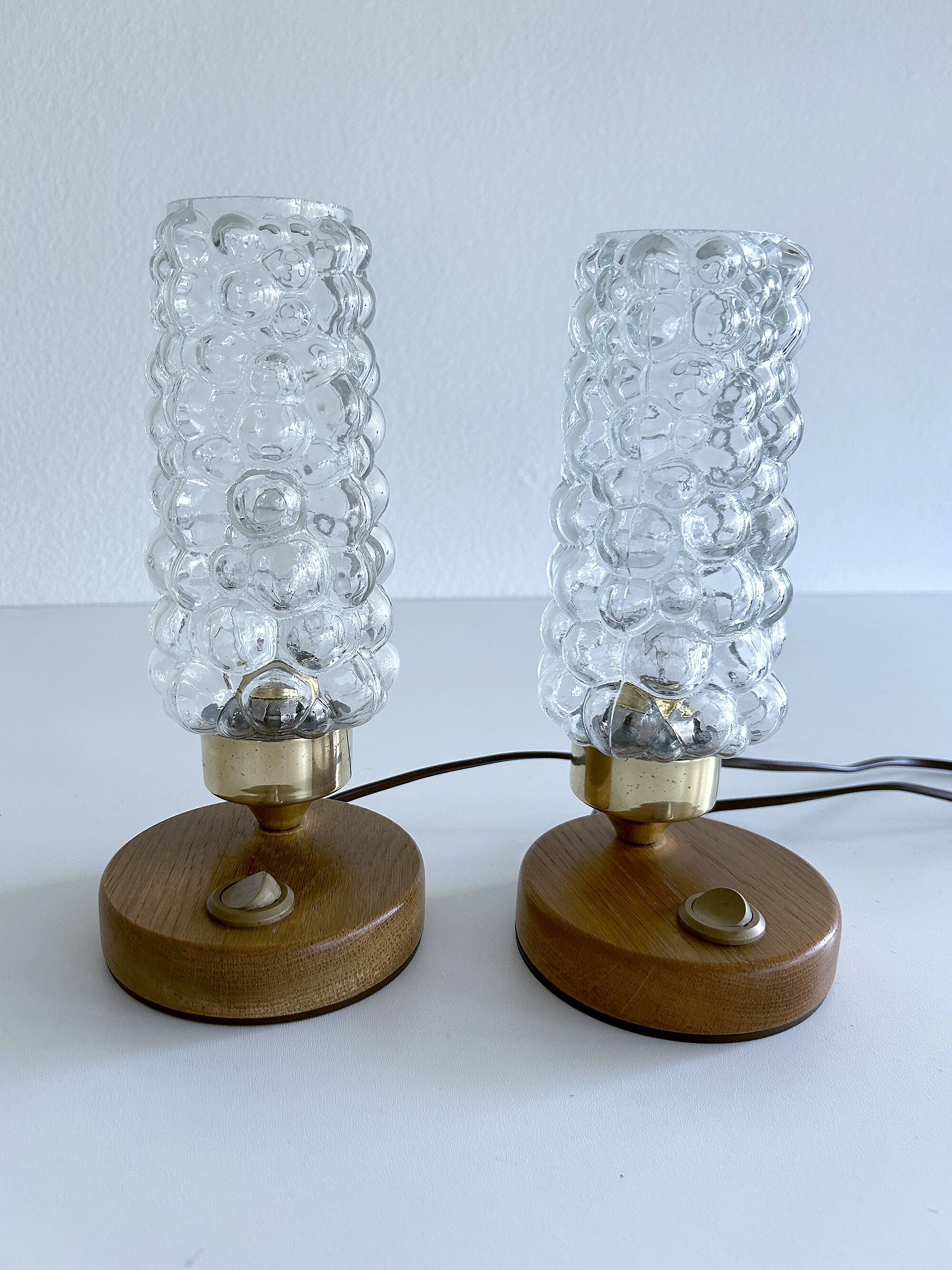 Pair Bubble Glass Scandinavian lights