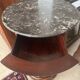 Rare Somno with drawer, Empire period Cuban mahogany and superb grooved marble.