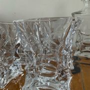 Vintage Bohemian crystal whisky set
