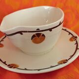 Art deco gravy boat by Fenal Badonviller model Barcarolle