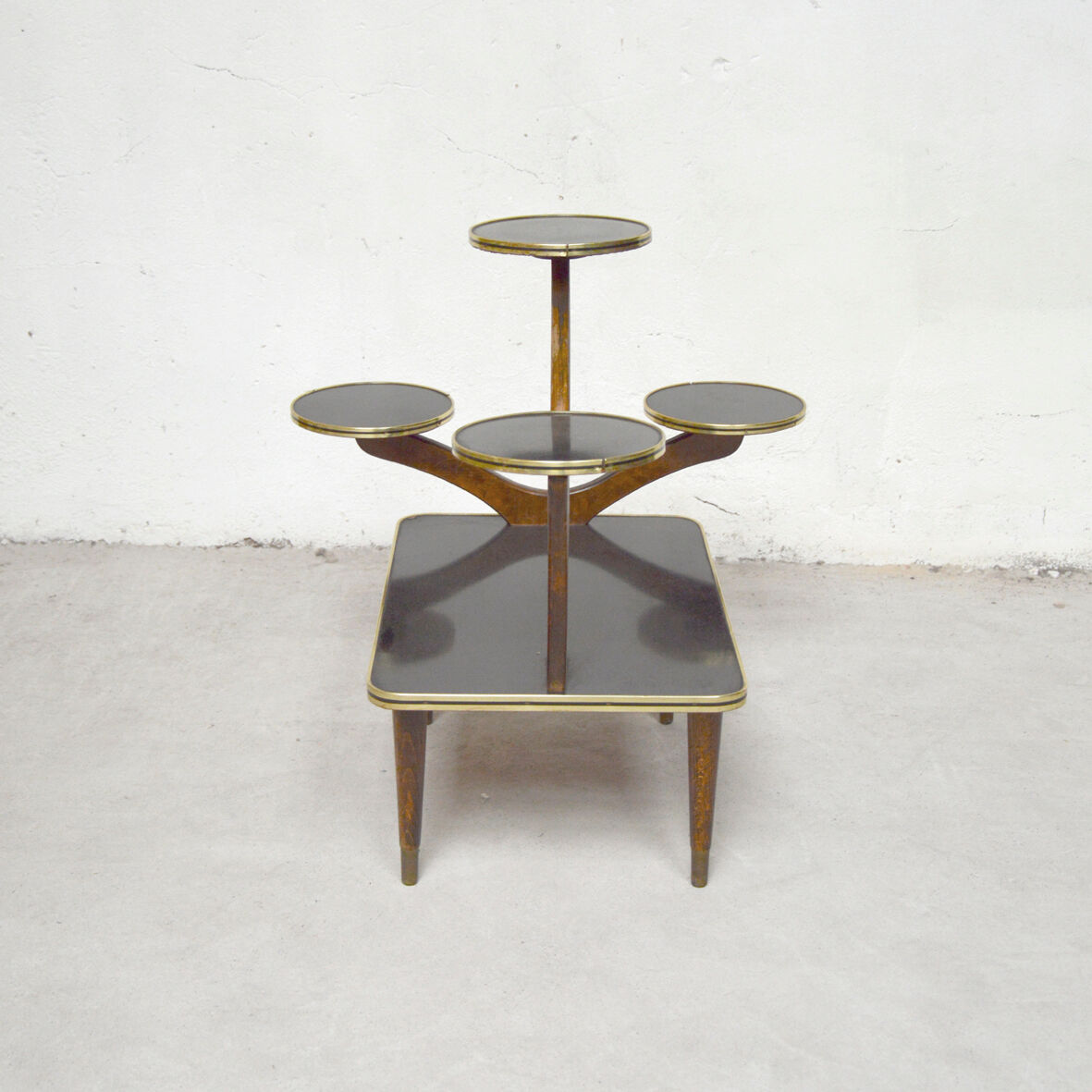 Black plant holder table, 1960