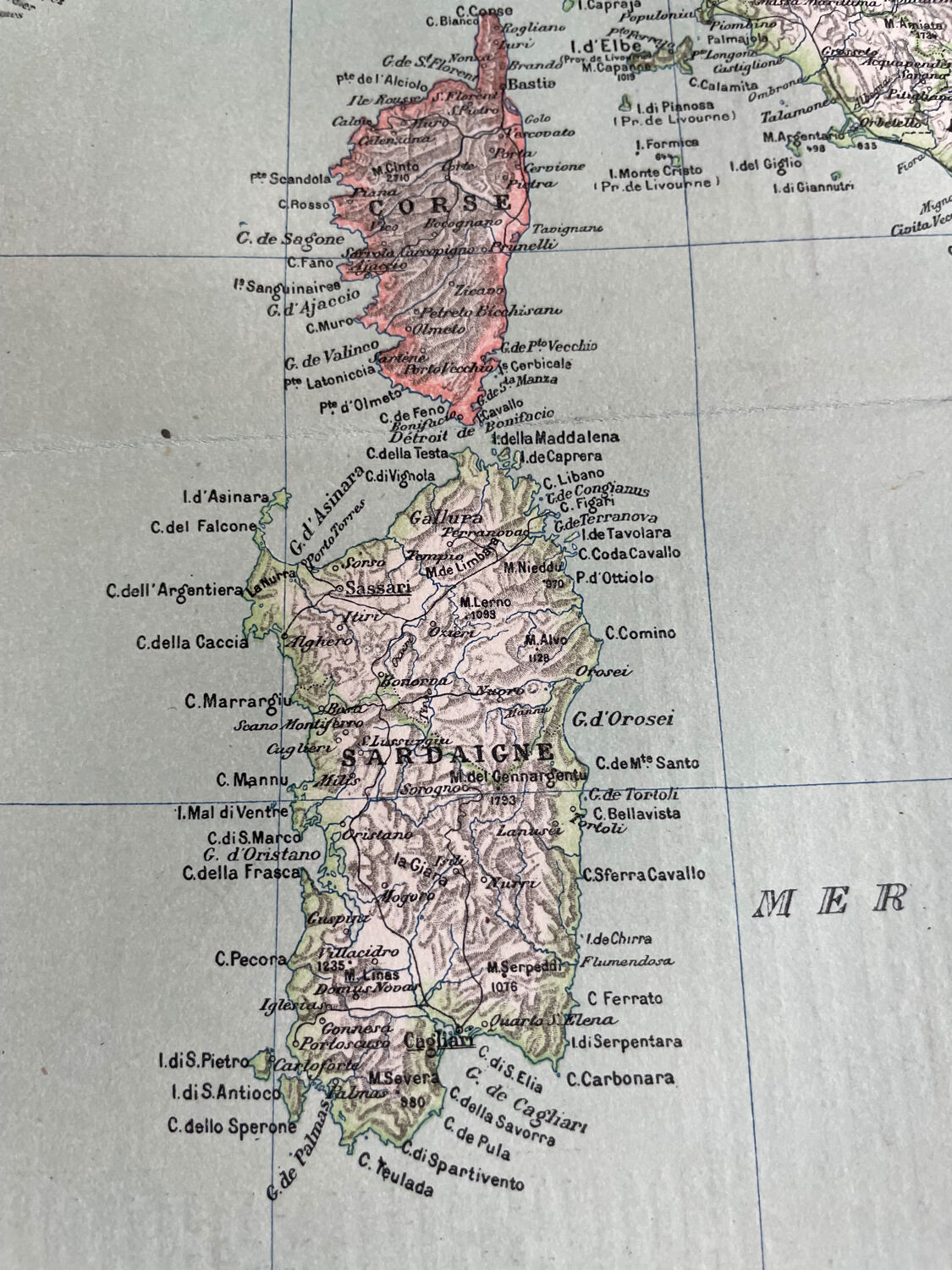 1891 - Map of Italy after the Risorgimento
