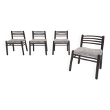 Ensemble de quatre chaises de salle à manger Pastoe, Pays-Bas, années 1970