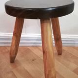 Two tripod stools wooden feet pencils