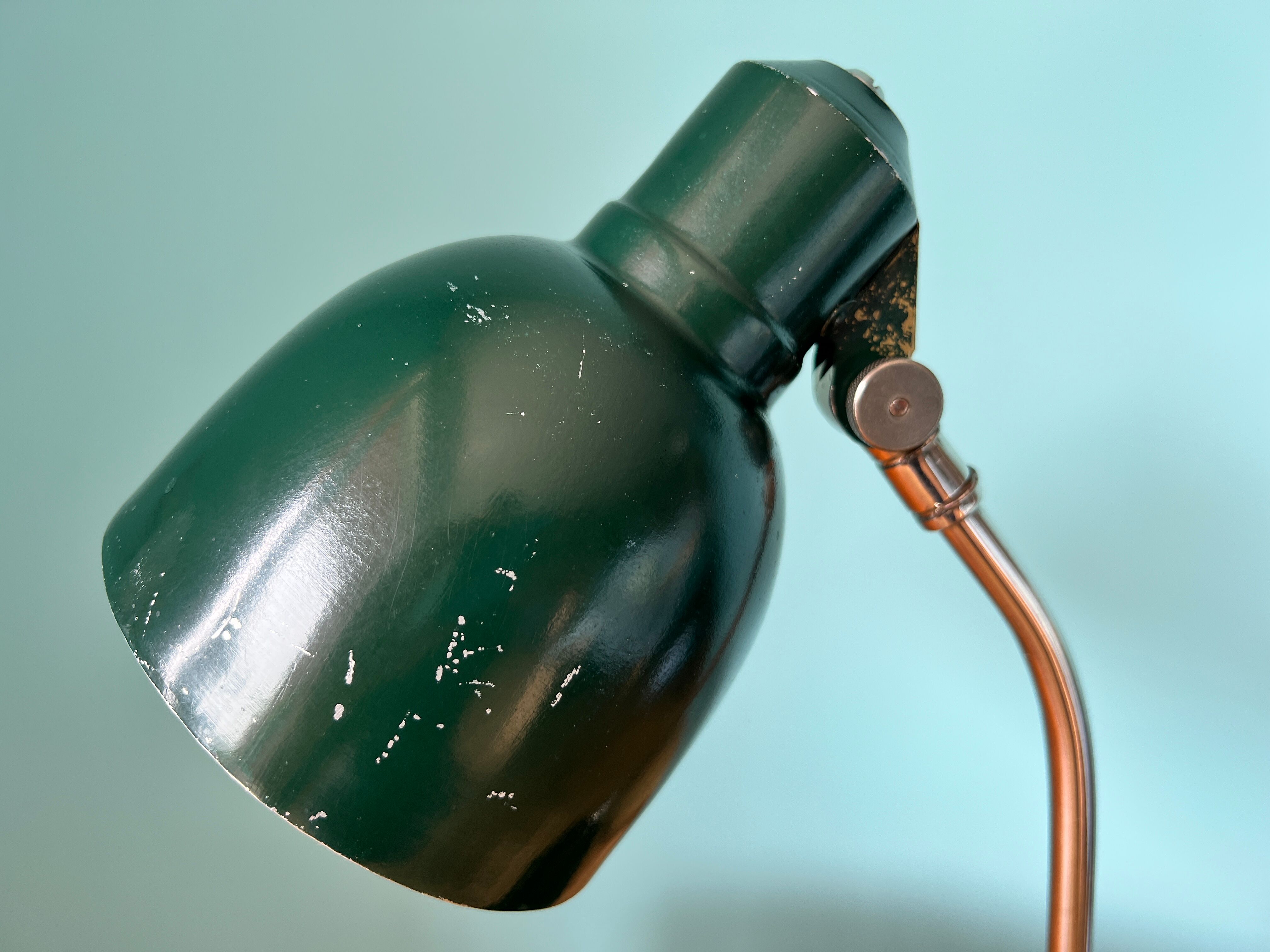 Bedside lamp from the 1950's, mid century table lamp with industrial style