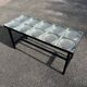 Table basse moderniste carreaux de verre Saint Gobain