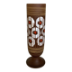 Matte and glazed vase with white and red circles, W Germany.