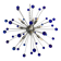 Blue “star” murano glass sputnik chandelier